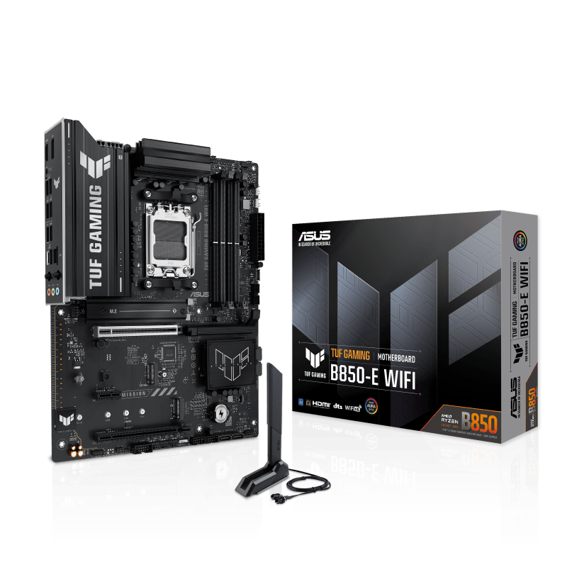 Материнская плата ASUS TUF GAMING B850-E WIFI AM5 4xDDR5 4xSATA3 RAID 3xM.2 DP HDMI USB-C ATX