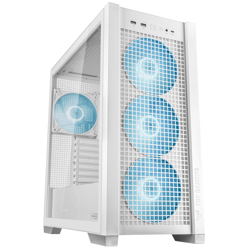 Корпус ASUS TUF GAMING GT302 TG ARGB WHITE EATX/ATX/mATX/mITX 90DC00I3-B19000