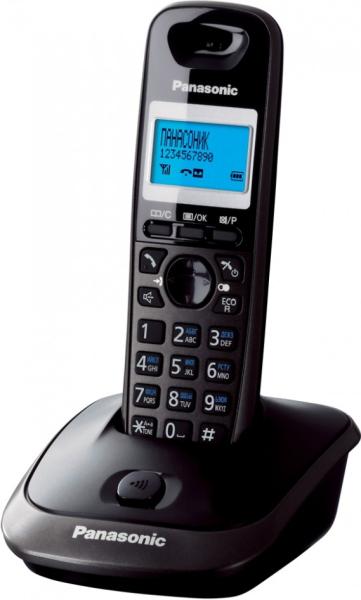 Радиотелефон PANASONIC KX-TG2521 (RUT) Спикерфон на трубке. Темно-серый металлик