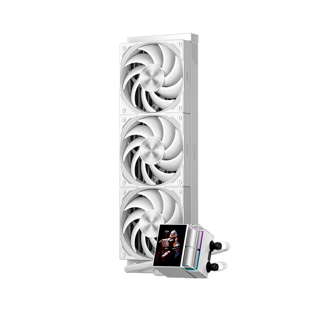 Водяное охлаждение для CPU PCCooler DS360 Display WH 115X/1200/1700/1851/AM4/AM5 Белый
