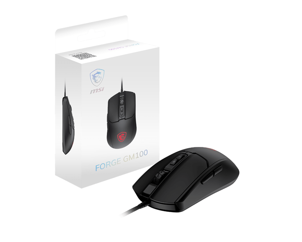 Мышь MSI FORGE GM100 USB2.0/RGB/7 кн./Вес 108г./Кабель 1.5м./Черный