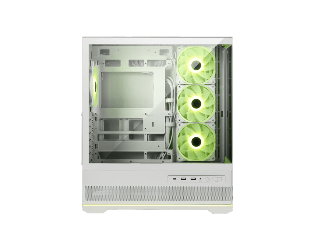 Компьютерный корпус MSI MAG PANO 110R PZ WHITE ATX/mATX/mITX, Back connect:ATX/mATX Type-C White