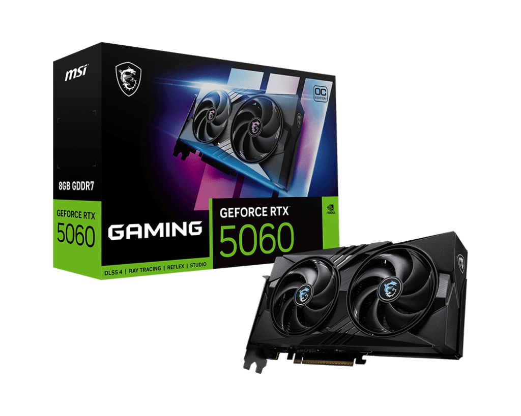 Видеокарта MSI GeForce RTX 5060 8G GAMING, 8G GDDR7 128bit 1xHDMI 3xDP G5060-8G