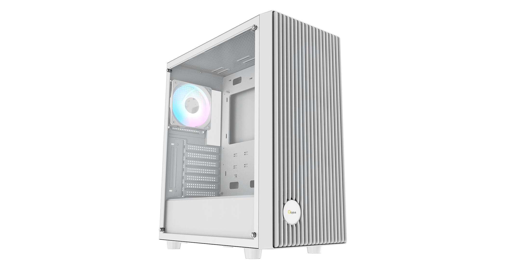 Корпус Ocypus Gamma C70 WH ARGB ATX/mATX/ITX 2xUSB Белый Gamma-C70-WHG400XX-GL