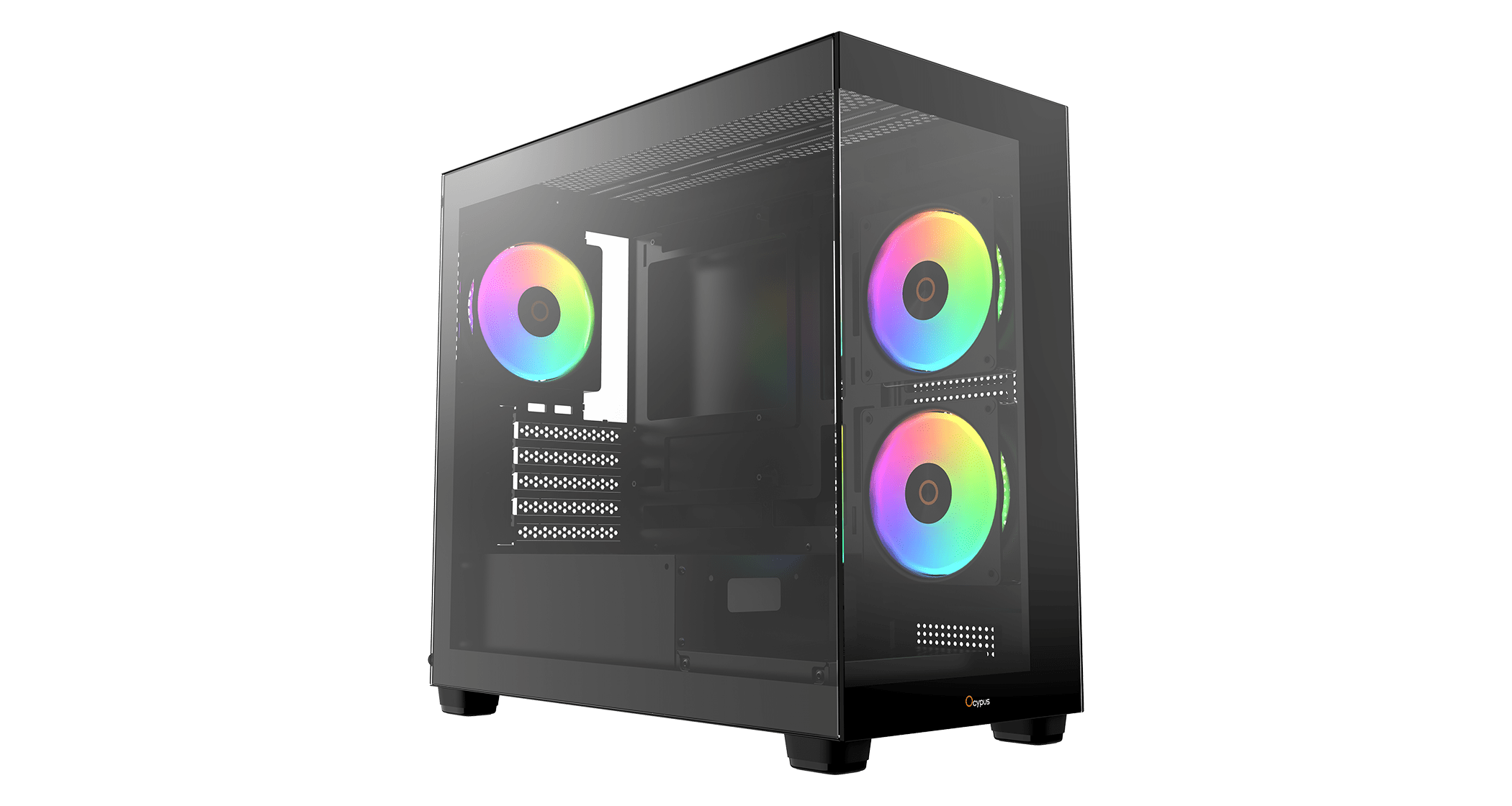 Корпус Ocypus Gamma C52 BK ARGB mATX/ITX 3xUSB Черный Gamma-C52-BKD300XX-GL