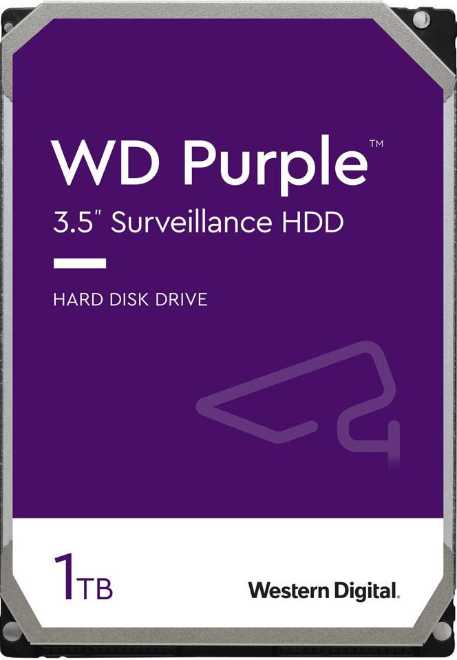 Жесткий диск для видеонаблюдения HDD  1Tb Western Digital Purple SATA 6Gb/s 64Mb 3,5