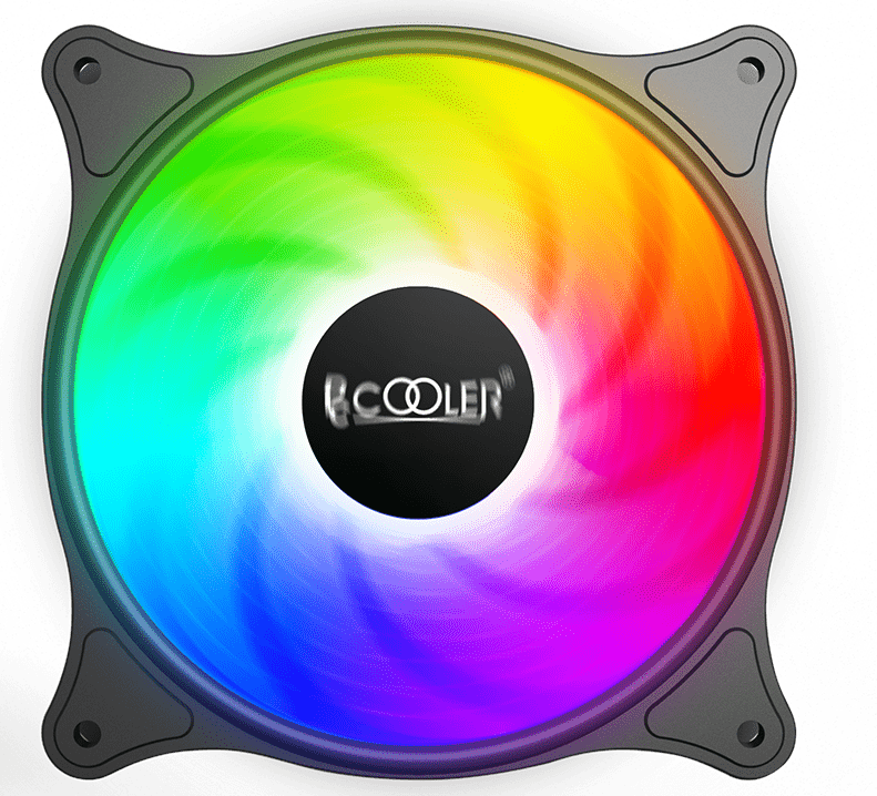 Вентилятор для корпуса PCCooler FX-120-3 LED SRGB 120mm 3 pin + Molex 1200 RPM Black