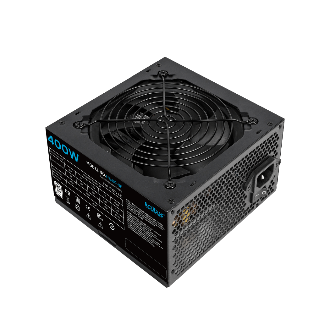 Блок питания PCCooler  HW400-NP, 400W, Non Modular, 80+, Fan 120mm, HW400-NP