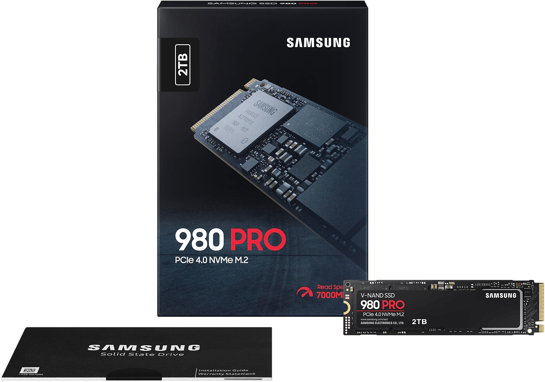 Твердотельный накопитель 2000GB SSD Samsung 980 PRO M.2 2280 R7000Mb/s W5000MB/s MZ-V8P2T0BW