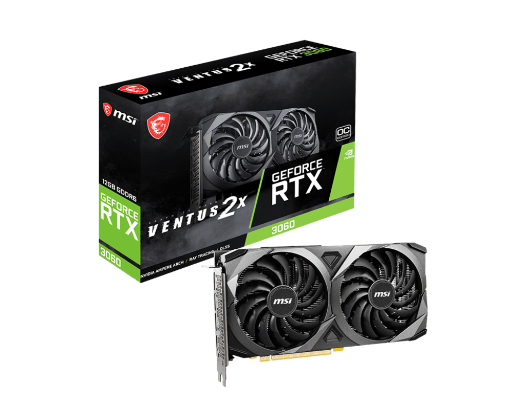 Видеокарта MSI GeForce RTX 3060 VENTUS 2X OC, 12G GDDR6 192-bit HDMI 3xDP RTX 3060 VENTUS 2X 12G OC