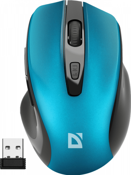 Мышь беспроводная Defender Prime MB-053 бирюзовый