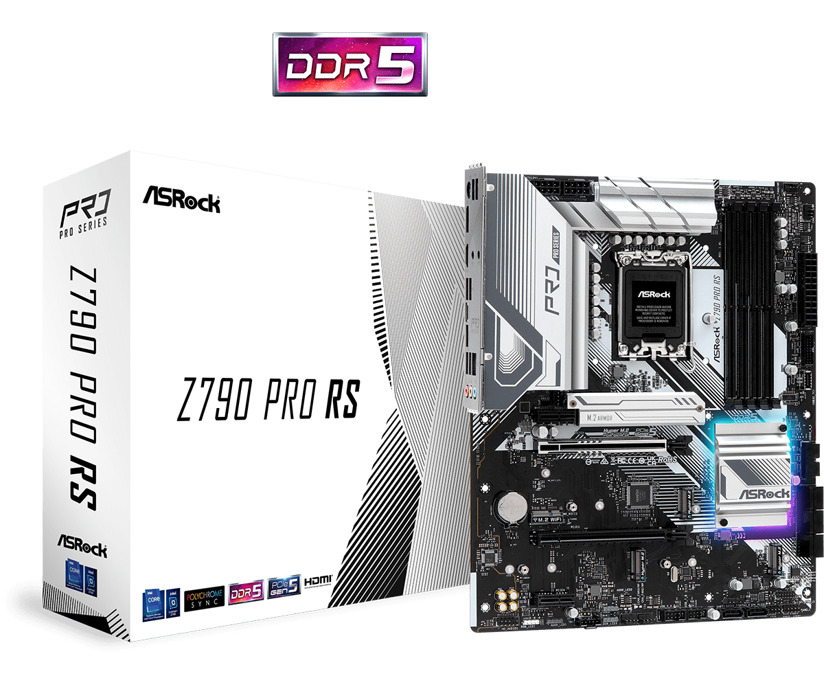 Материнская плата ASRock Z790 PRO RS LGA1700 4xDDR5 8xSATA 4xM.2 HDMI DP ATX