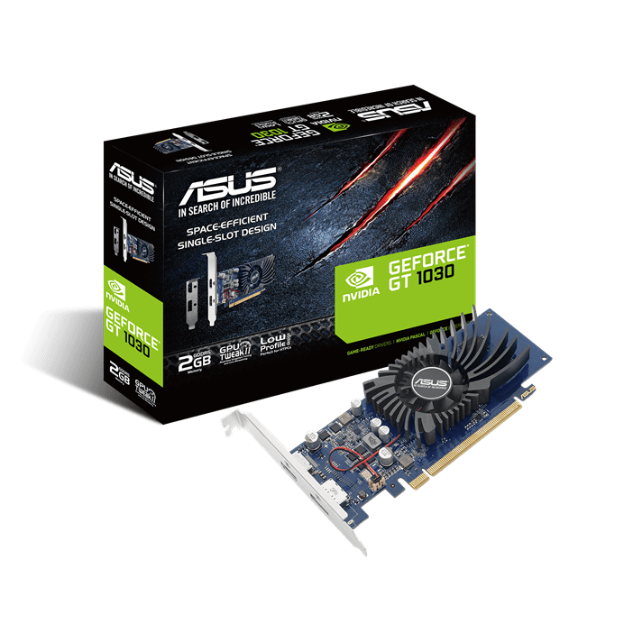 Видеокарта ASUS GeForce GT1030 2GB 64bit GDDR5 6008MHz 1xHDMI 1xDP HDCP GT1030-2G-BRK