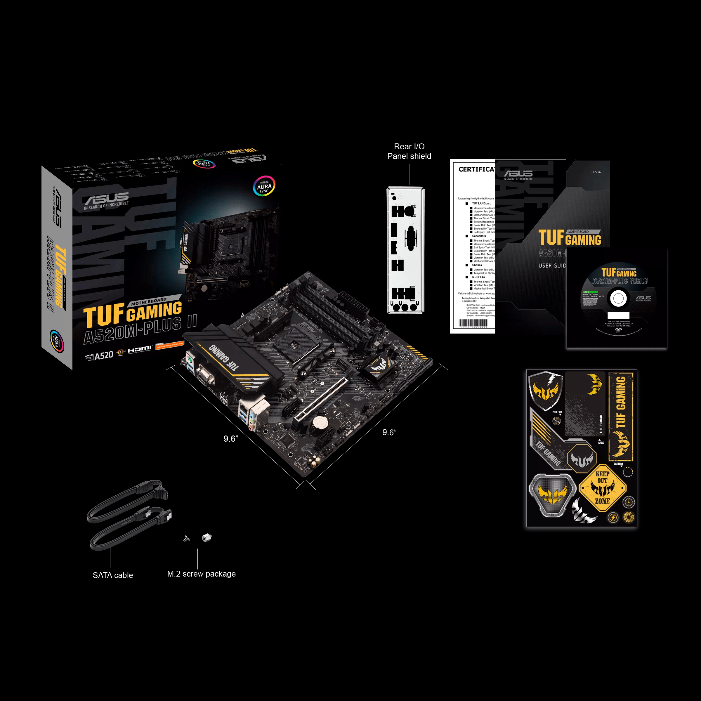 Материнская плата ASUS TUF GAMING A520M-PLUS II AM4 4xDDR4 4xSATA3 RAID M.2 DSub DVI HDMI mATX