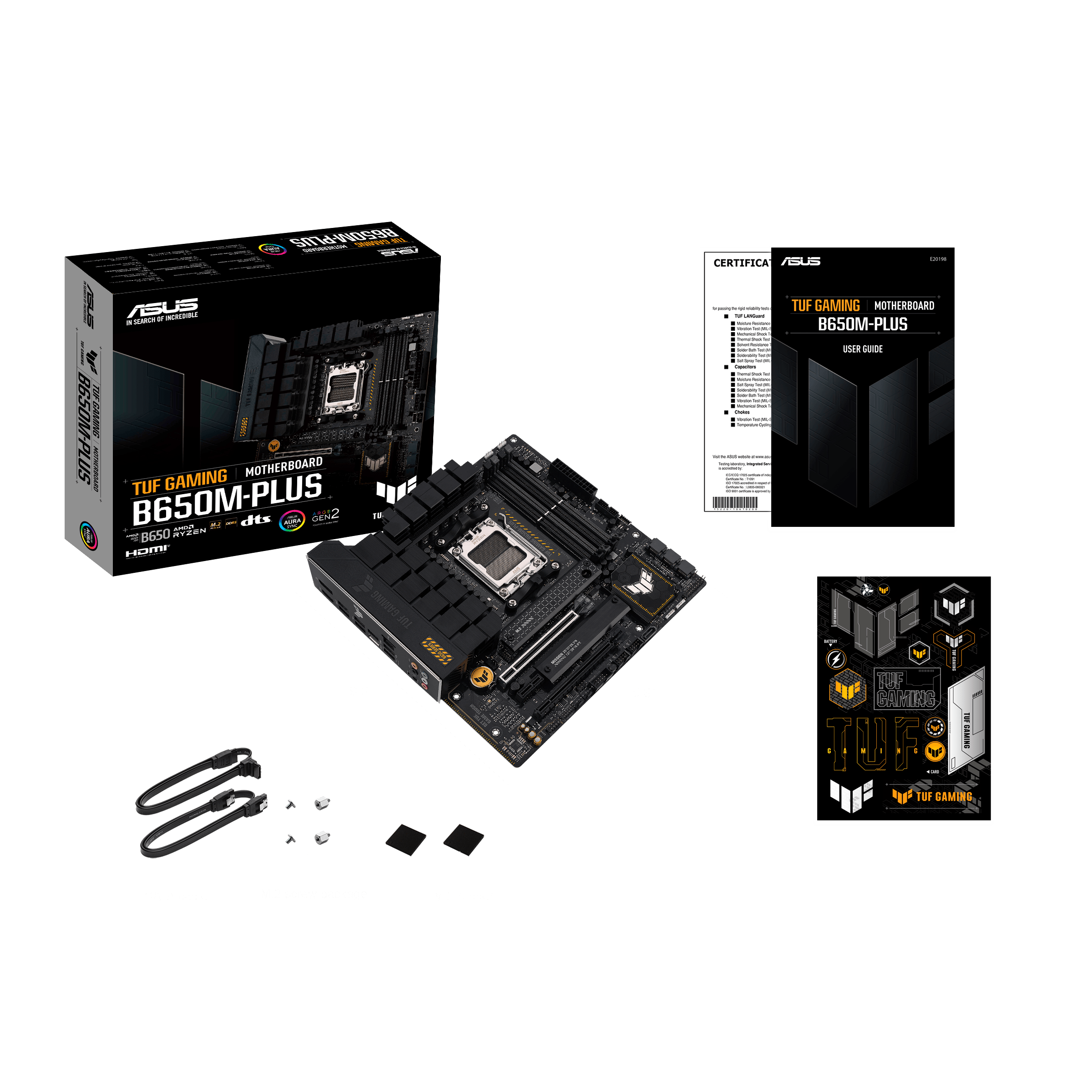 Материнская плата ASUS TUF GAMING B650M-PLUS AM5 4xDDR5 4xSATA3 RAID 2xM.2 DP HDMI mATX
