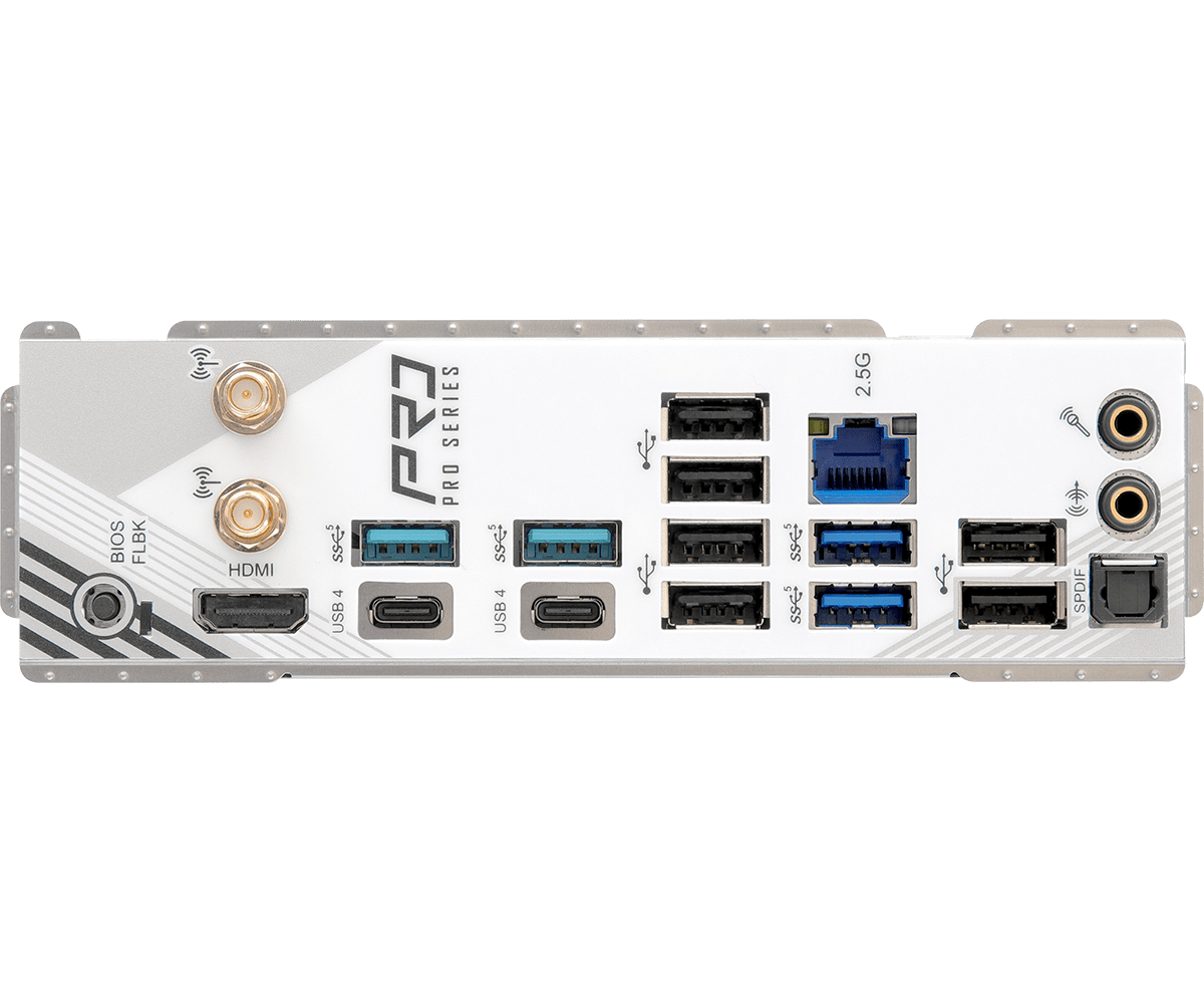 Материнская плата ASRock X870 PRO RS WIFI AM5 4xDDR5 4xSATA3 3xM.2 1xHDMI 2xType-C ATX