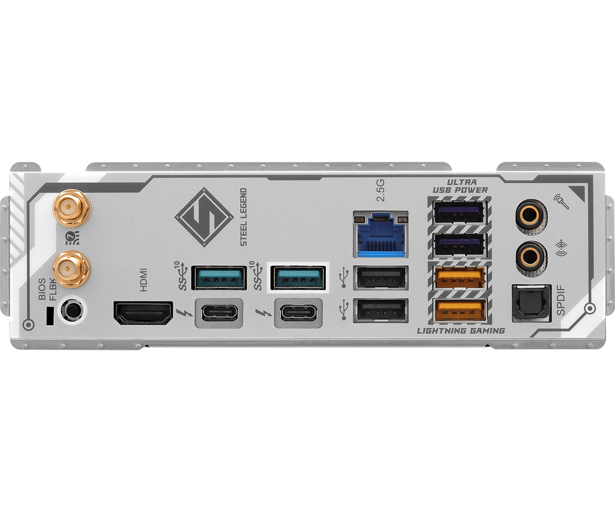 Материнская плата ASRock Z890 STEEL LEGEND WIFI LGA1851 4xDDR5 8xSATA 5xM.2 HDMI DP ATX
