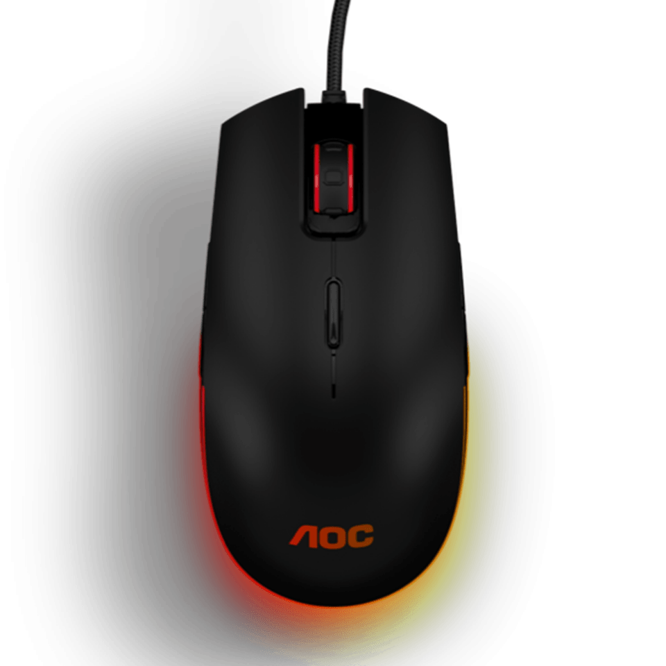 Мышь игровая AOC GM500 8 кн. 5000 dpi, USB2.0 кабель 1.8 м Черный GM500DRBE