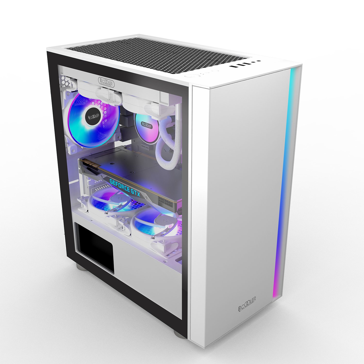 Корпус PCCooler LM300 ARGB WH mATX/ITX USB3.0, 2xUSB2.0 White