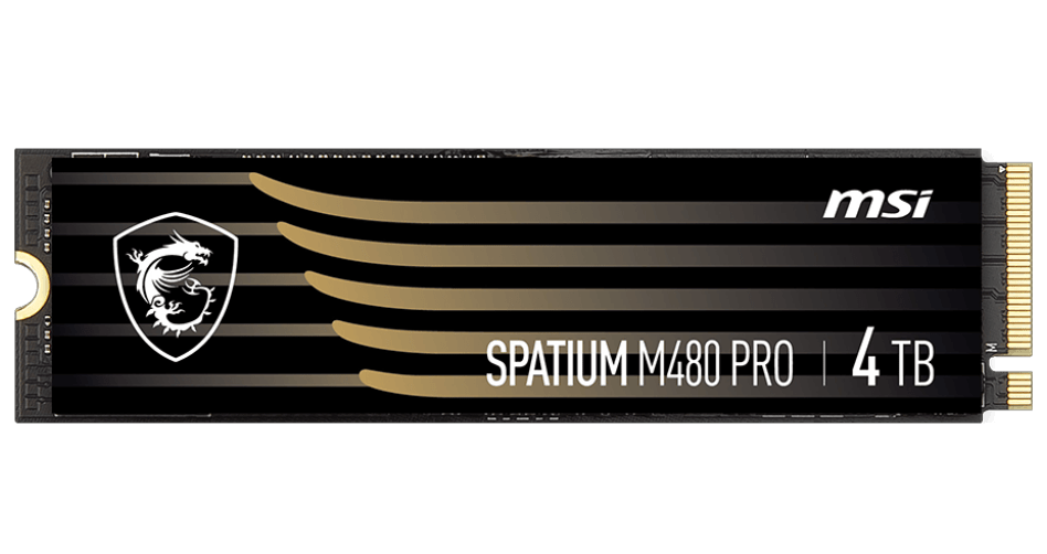 Твердотельный накопитель 4000Gb SSD MSI SPATIUM M480 PRO PCIe NVMe R7400Mb/s W7000MB/s SPATIUM M480