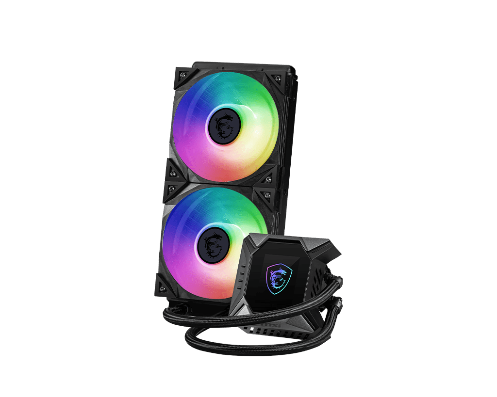 Водяное охлаждение для CPU MSI MPG CORELIQUID K240 V2. Socket Intel/AMD, 4pin, Fan 2x120см, ARGB