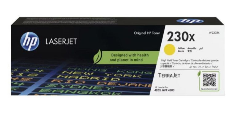 Тонер-картридж HP Europe 230X Yellow Original LaserJet Toner Cartridge (W2302X)